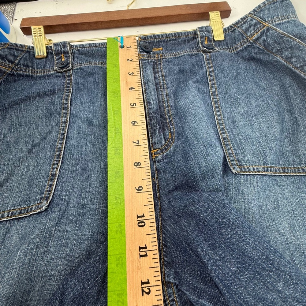 Lauren Polo Ralph Jeans Co Denim Shorts Womens 16 Blue Utility High Rise Y2K - Picture 5 of 8